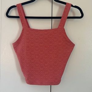 Pink Cropped Tank Too